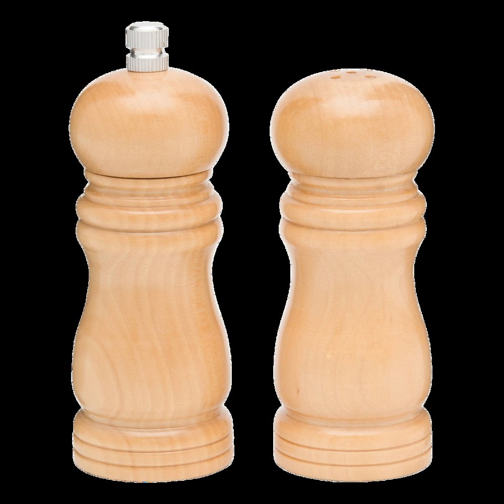 DUO SPICE - Zoutstrooier & pepermolen als set — drukvlak onderaan de voorzijde