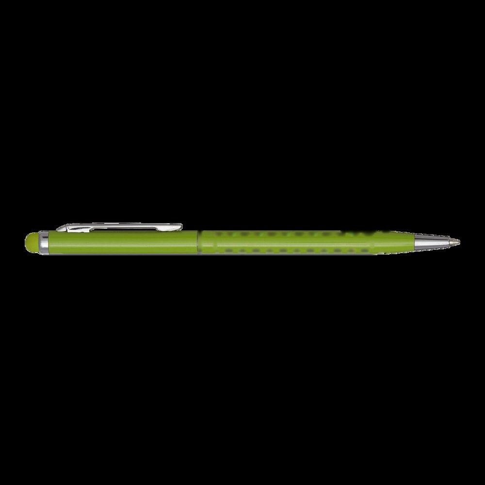 SMART TOUCH COLOUR - Slank vormgegeven touchscreen balpen — drukvlak onder de clip to de rechts