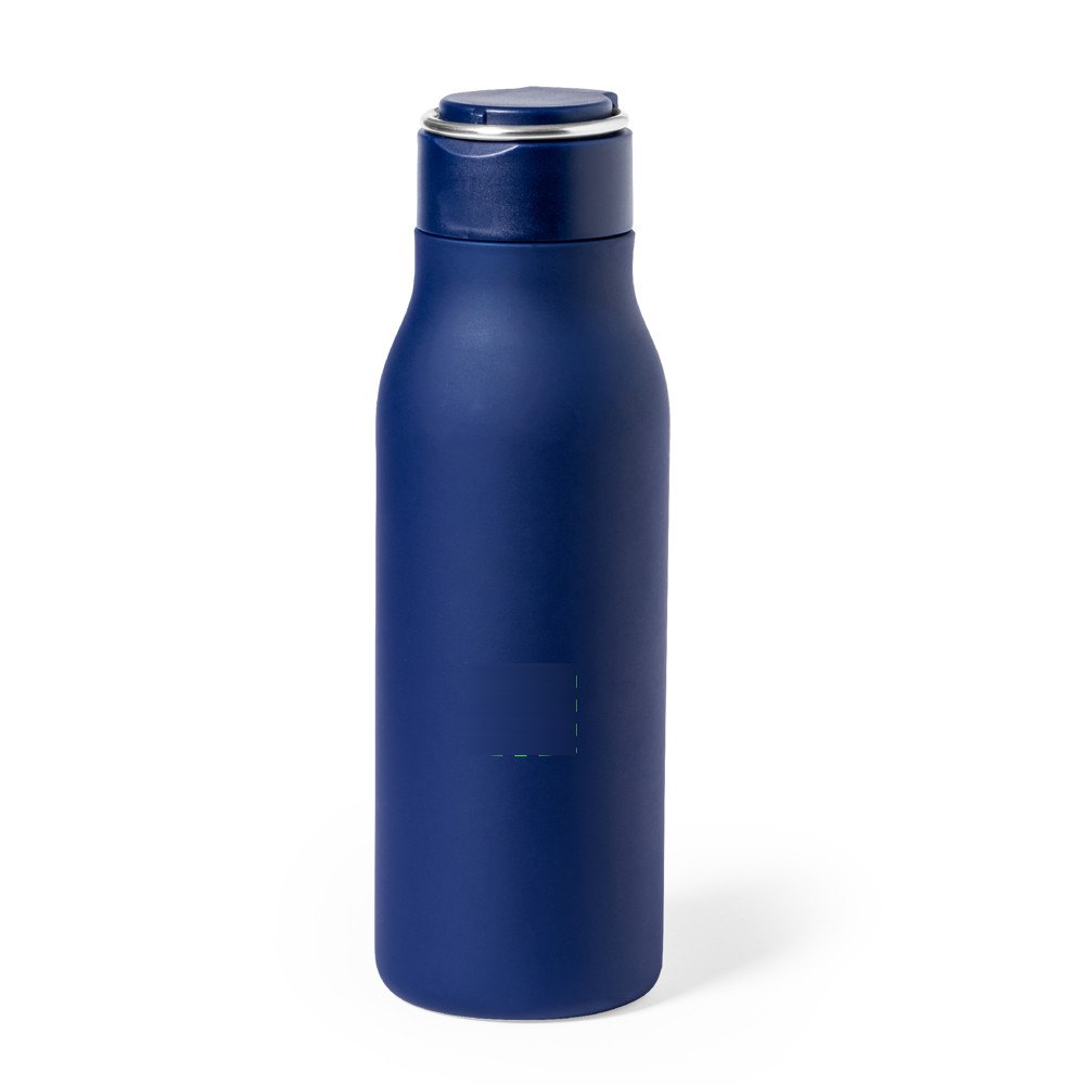 Fles Bucky — drukvlak als de mat gevouwen is op de voorkant