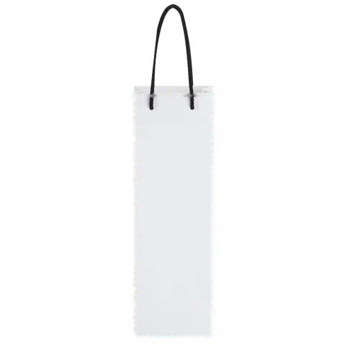 Handgemaakte 170 g/m2 integra papieren wijnflestas met PP woven handgrepen - 12 x 9 x 37 cm — drukvlak beide zijden