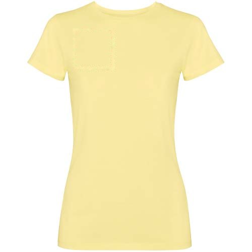Fiyi 180 g/m² damesshirt met korte mouwen — drukvlak rechter borst