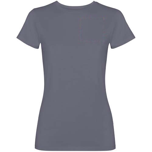 Fiyi 180 g/m² damesshirt met korte mouwen — drukvlak linker borst