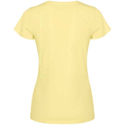 Fiyi 180 g/m² damesshirt met korte mouwen — drukvlak impact hoog op de achterzijde