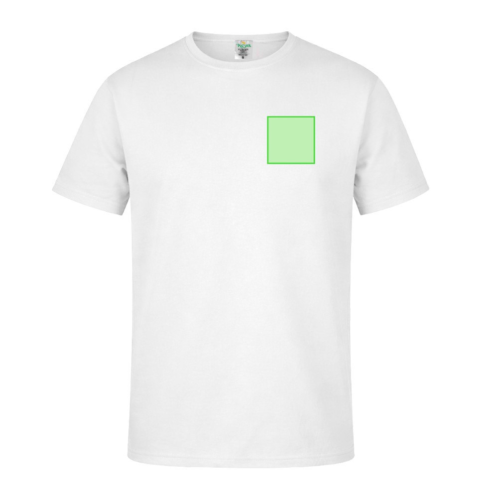 Volwassene Wit T-Shirt "keya" MC180 — drukvlak linkerborst