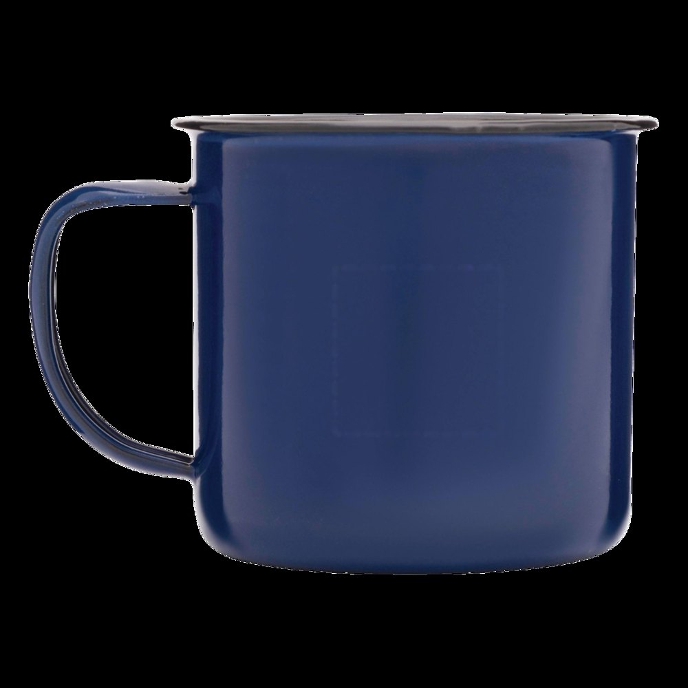 RETRO CUP - Emaille beker — drukvlak op de rechts zijde van de handvat