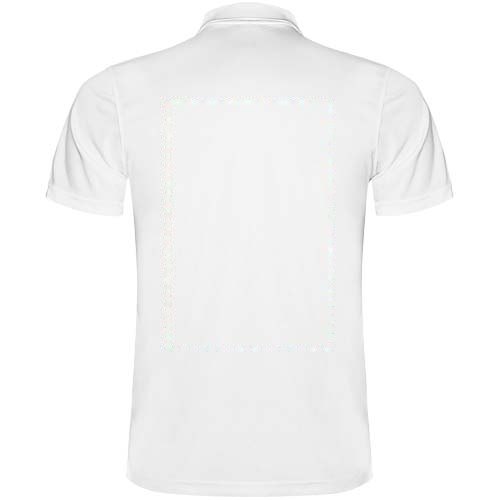 Monzha 150 g/m² sportpolo met korte mouwen voor kinderen — drukvlak impact hoog op de achterzijde