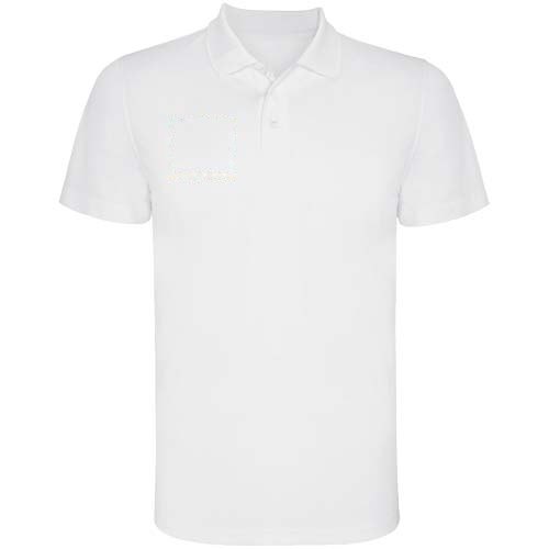 Monzha 150 g/m² sportpolo met korte mouwen voor kinderen — drukvlak rechter borst