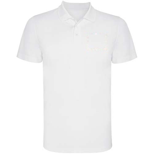 Monzha 150 g/m² sportpolo met korte mouwen voor kinderen — drukvlak linker borst