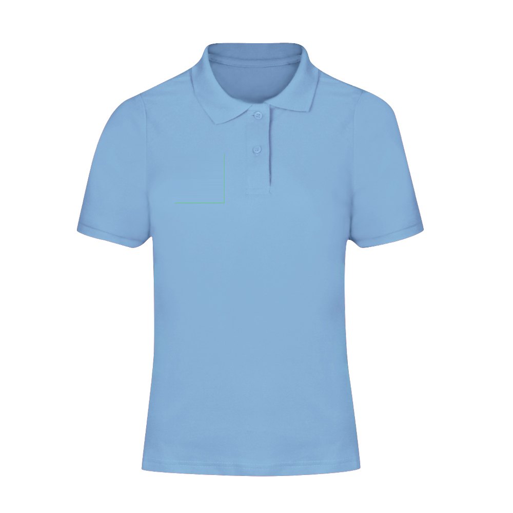 Dames Kleuren Polo Shirt Charles — drukvlak rechterborst