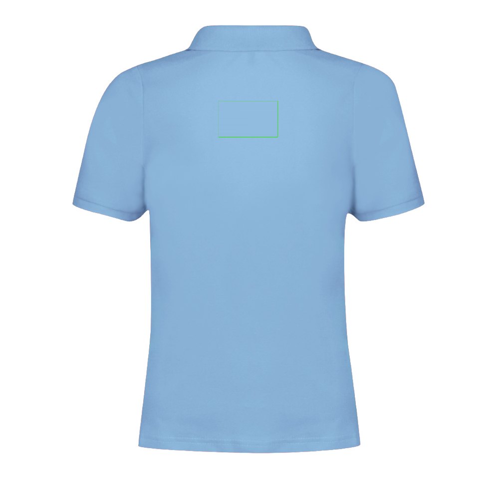 Dames Kleuren Polo Shirt Charles — drukvlak bovenrug