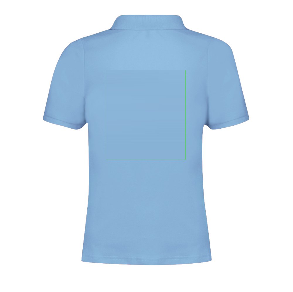 Dames Kleuren Polo Shirt Charles — drukvlak midden op rug
