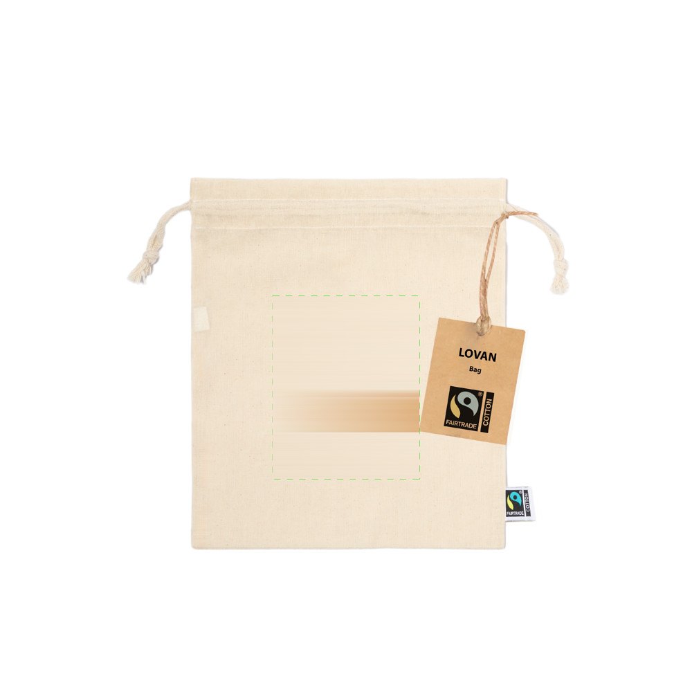 Tas Lovan Fairtrade — drukvlak midden voorkant