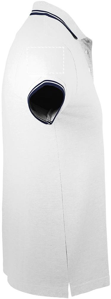 PASADENA MEN - PASADENA heren polo 200g — drukvlak rechterarm
