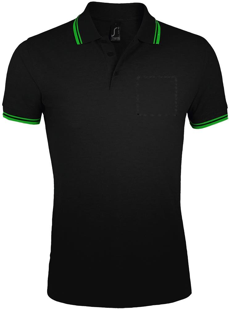 PASADENA MEN - PASADENA heren polo 200g — drukvlak borst