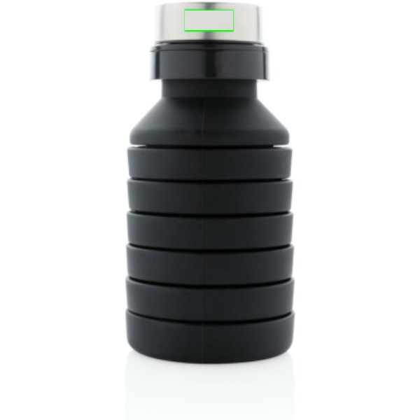 Lekvrije opvouwbare siliconen fles met schroefdop — drukvlak dop