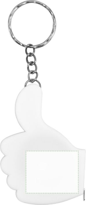PE 2-in-1 sleutelhanger Nassir — drukvlak achterzijde