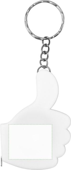 PE 2-in-1 sleutelhanger Nassir — drukvlak voorzijde