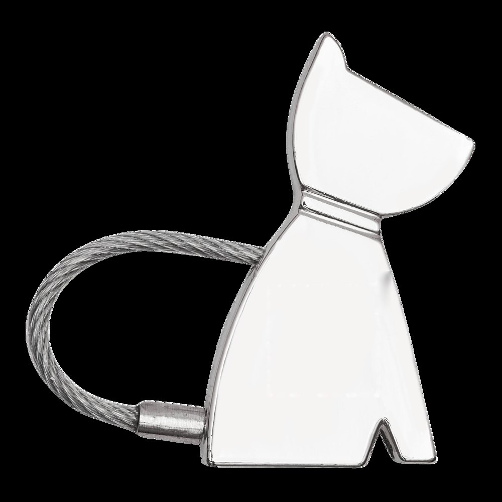 PERRO - Metalen sleutelhanger — drukvlak gecentreerd op de voorkant