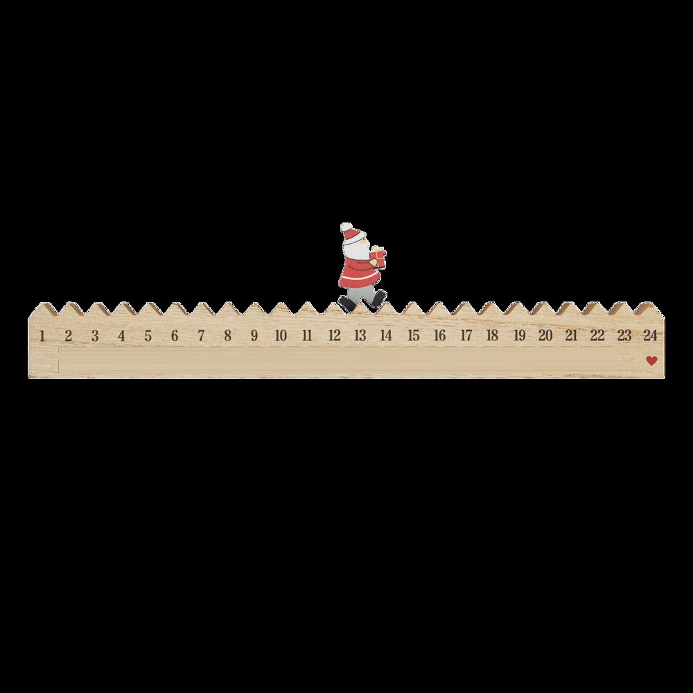 WALKING SANTA - Houten kalender — drukvlak gecentreerd op de voorkant