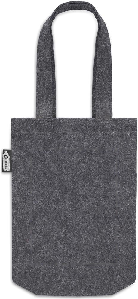 FELTOTE - Klein geschenktasje van RPET-vi — drukvlak op de achterkant