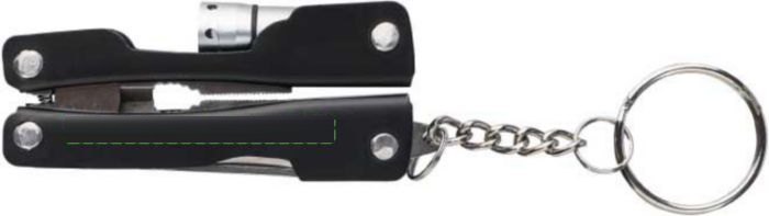 Roestvrijstalen multitool Clifton — drukvlak voorzijde
