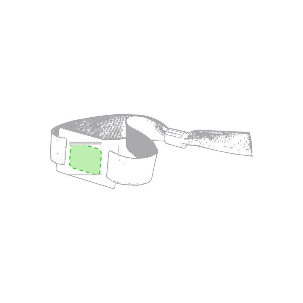 Armband Festak — drukvlak gecentreerd op het bandje