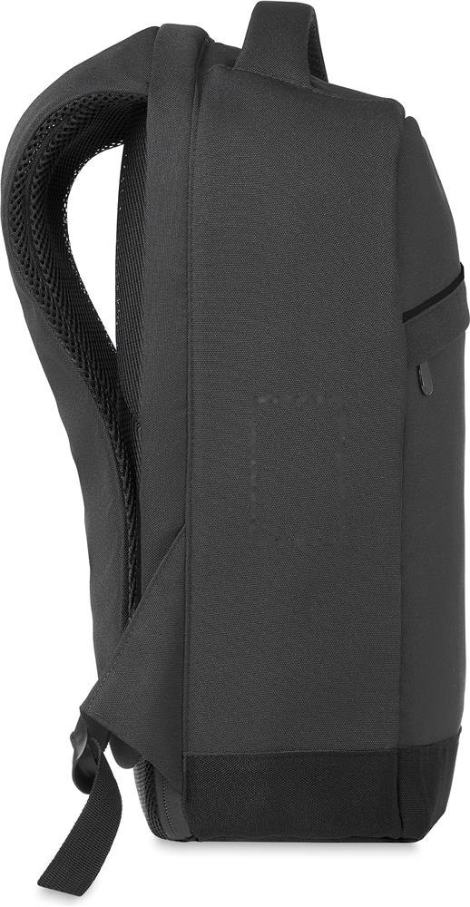 BERLIN - Nylon rugtas powerbank — drukvlak zijde links