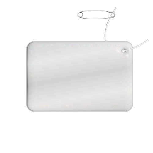 RFX™ H-10 kleine rechthoekige reflecterende pvc hanger — drukvlak achterkant (op reflecterende laag)