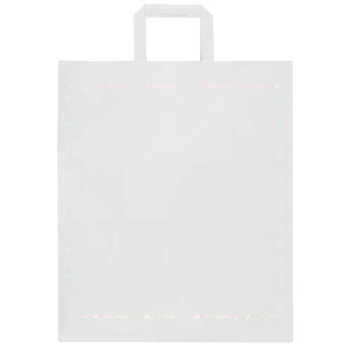 Kraft papieren tas 80–90 g/m² met platte handvatten – 32 x 17 x 39 cm — drukvlak voorzijde