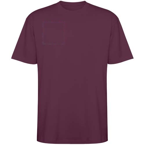 Bull 210 g/m² oversized unisex T-shirt met korte mouwen — drukvlak rechter borst