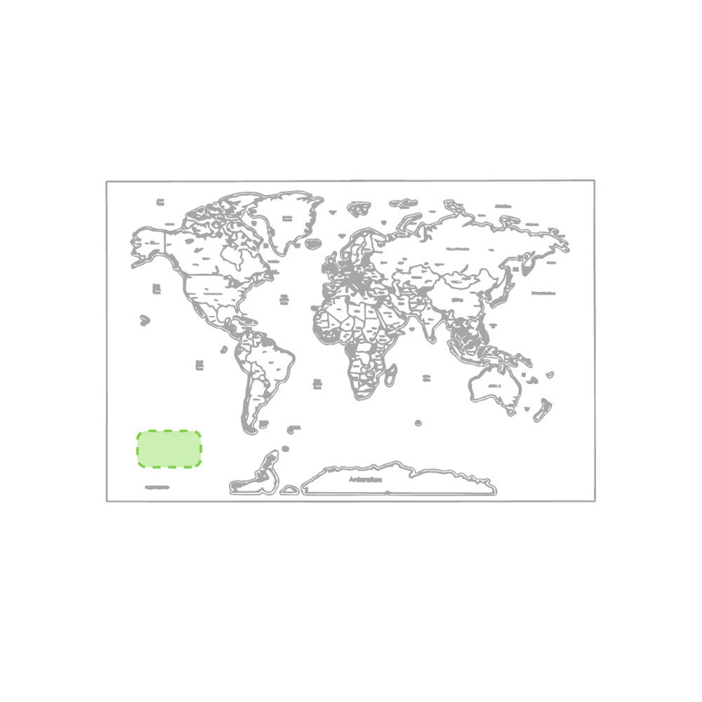 Map Palsy — drukvlak op de linker benedenhoek