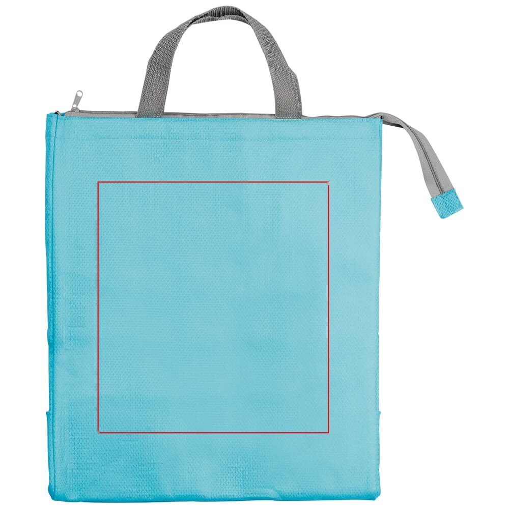 Koeltas non-woven 32.5 x 19.5 x 39 cm, 100 g/m² — drukvlak midden op de voorkant
