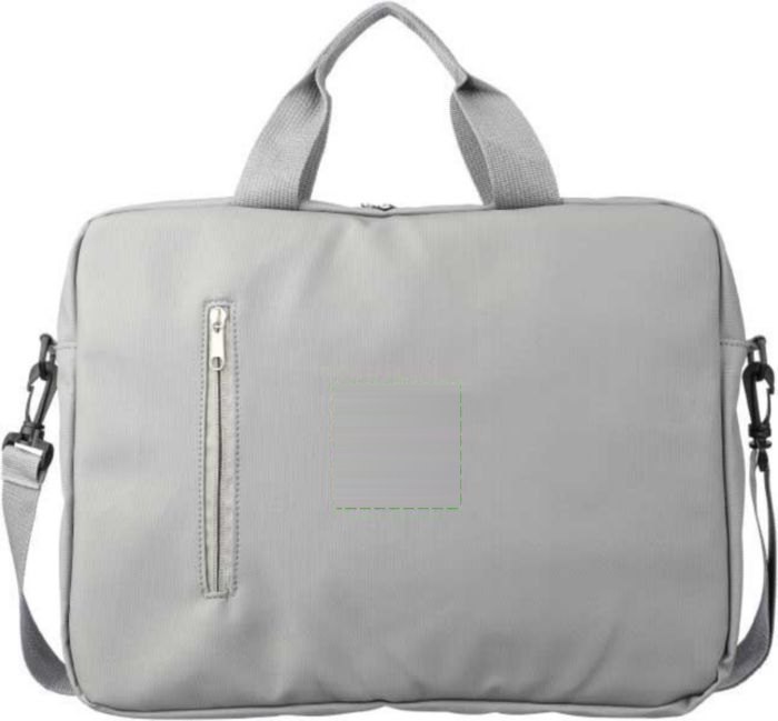 PU 15 inch laptoptas Floyd — drukvlak voorvak