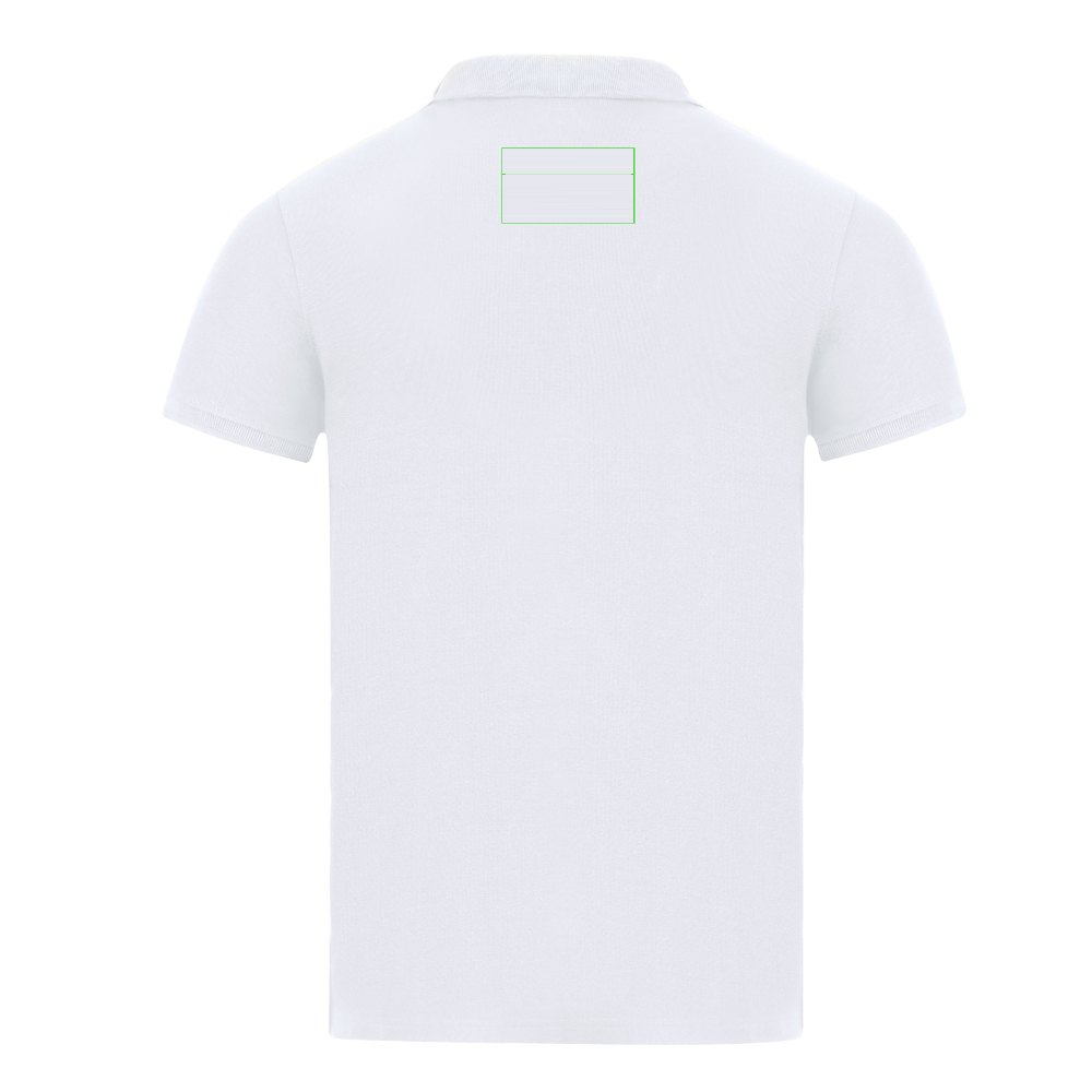 Volwassene Wit Polo Shirt Charles — drukvlak hoge rug