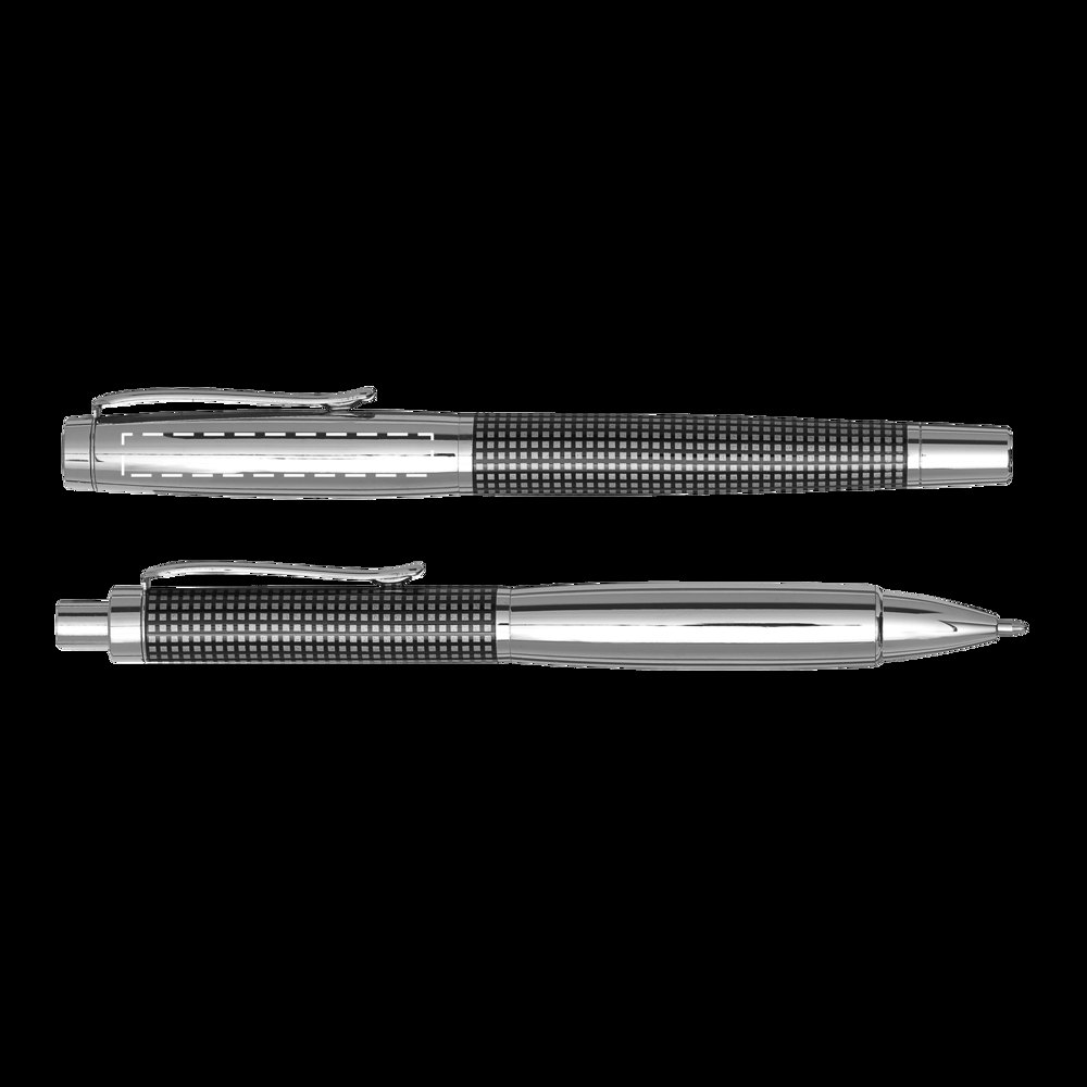 NOBLESSE - Elegante pennenset — drukvlak op de rechts zijde van de clip op de dop van de fountain pen