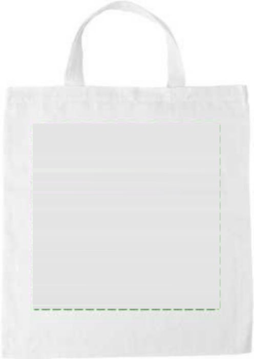 Katoenen tas Maila | Katoen 110 g/m² | Korte hengsels — drukvlak achterzijde