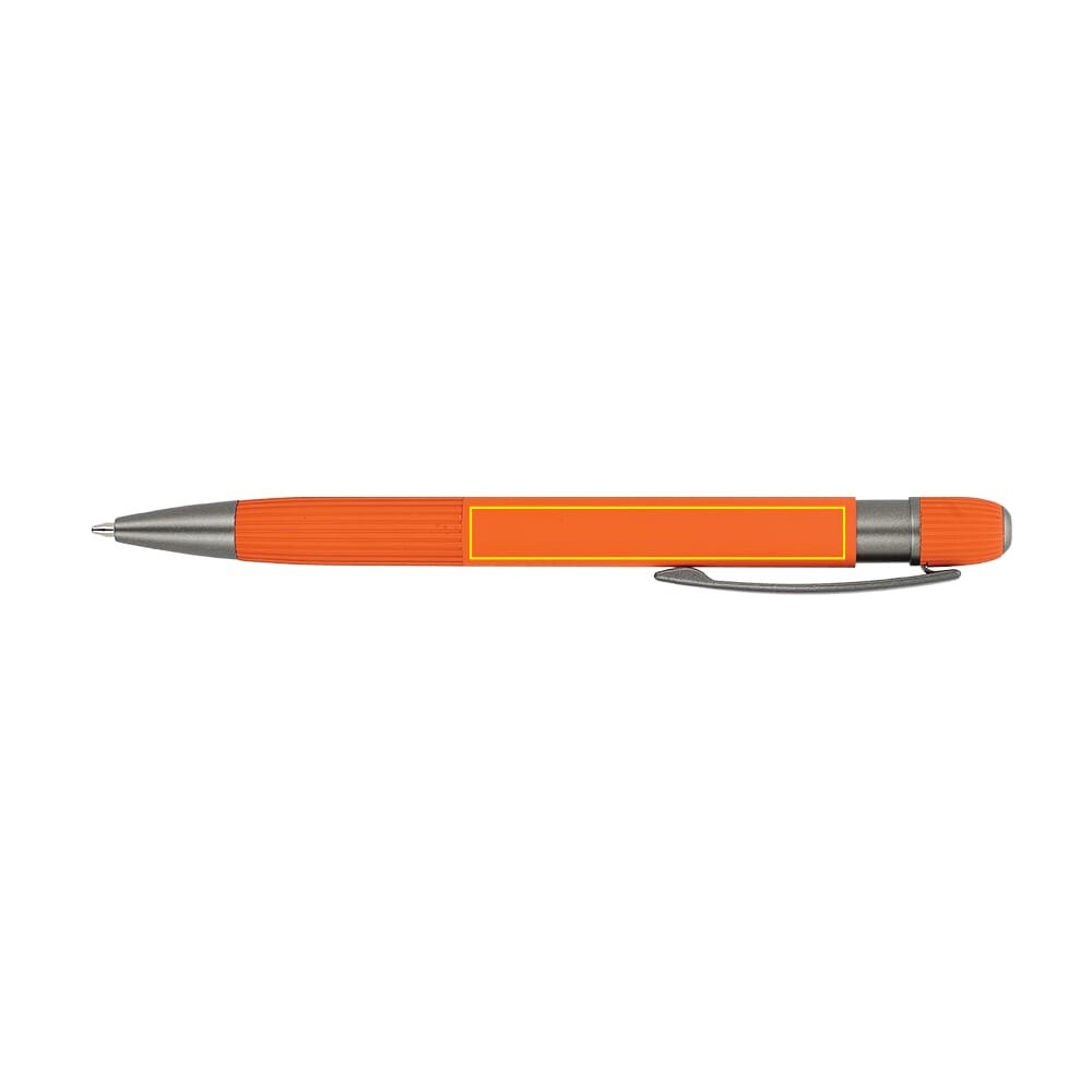 Aluminium balpen Toulouse Softtouch — drukvlak 270 graden van de clip