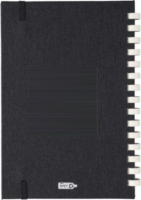 rPET notitieboek (A5) Ilias Original — drukvlak achterzijde