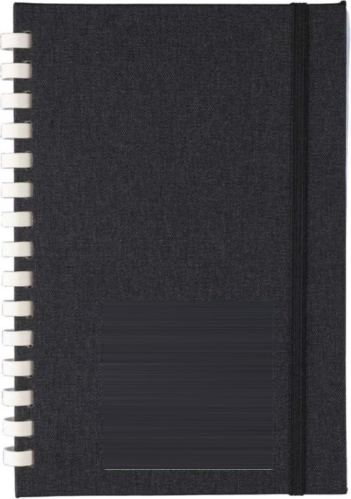 rPET notitieboek (A5) Ilias Original — drukvlak voorzijde
