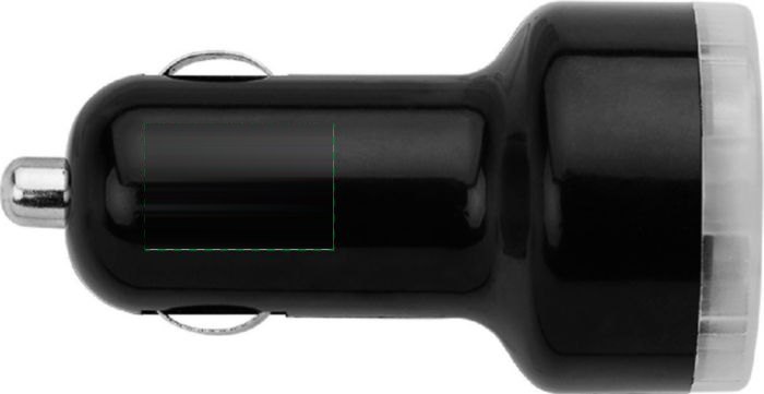 Dubbele USB oplader voor in de auto, 12V — drukvlak zijkant rechts