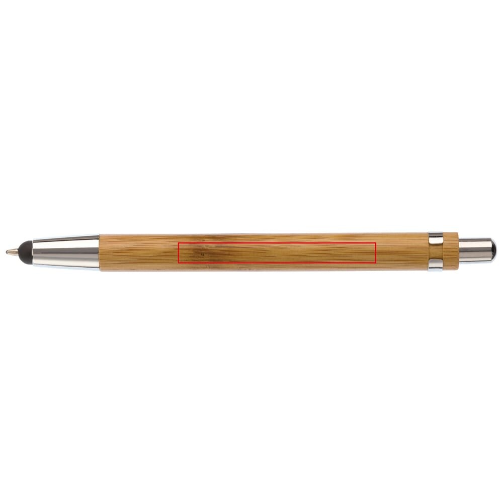 Balpen Antarctica stylus bamboe — drukvlak 180 graden van de clip