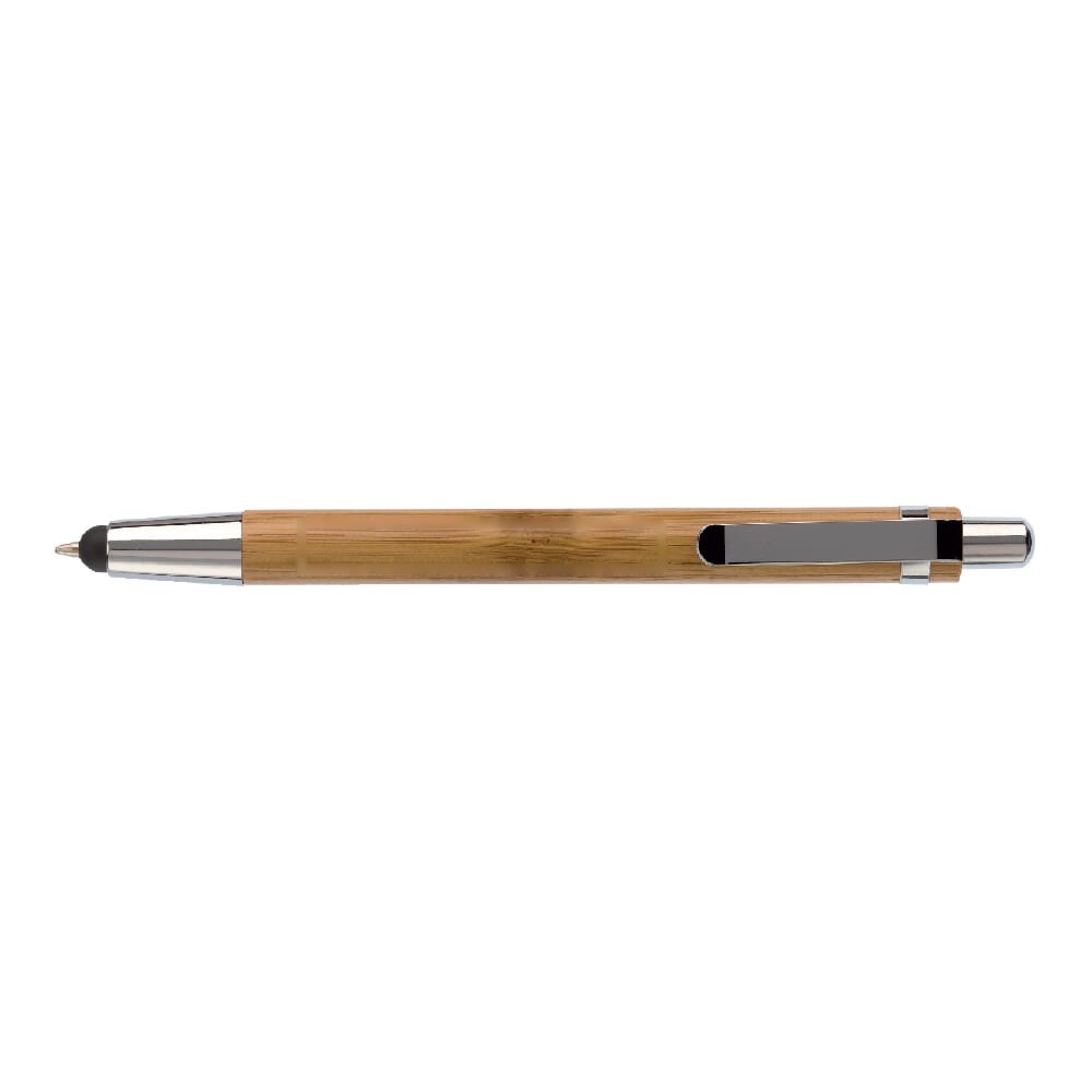 Balpen Antarctica stylus bamboe — drukvlak verlengde van de clip