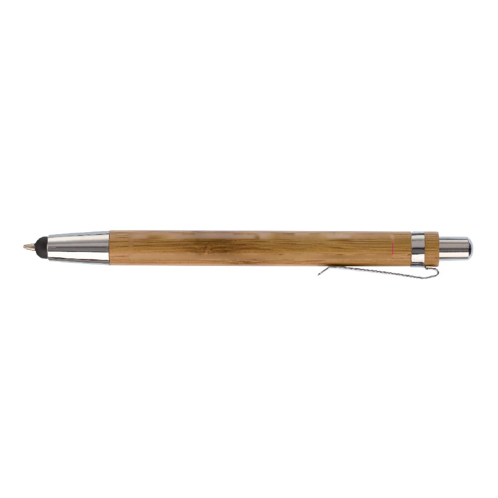Balpen Antarctica stylus bamboe — drukvlak 270 graden van de clip