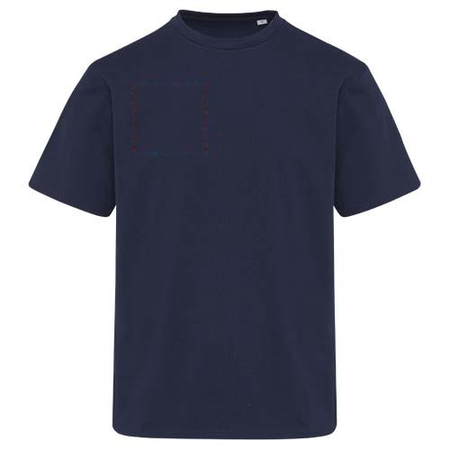 Lucas 260 g/m2 unisex OCS organisch oversized T-shirt — drukvlak rechter borst