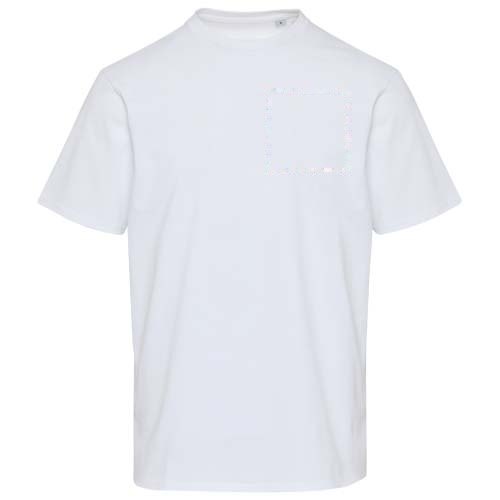 Lucas 260 g/m2 unisex OCS organisch oversized T-shirt — drukvlak linker borst