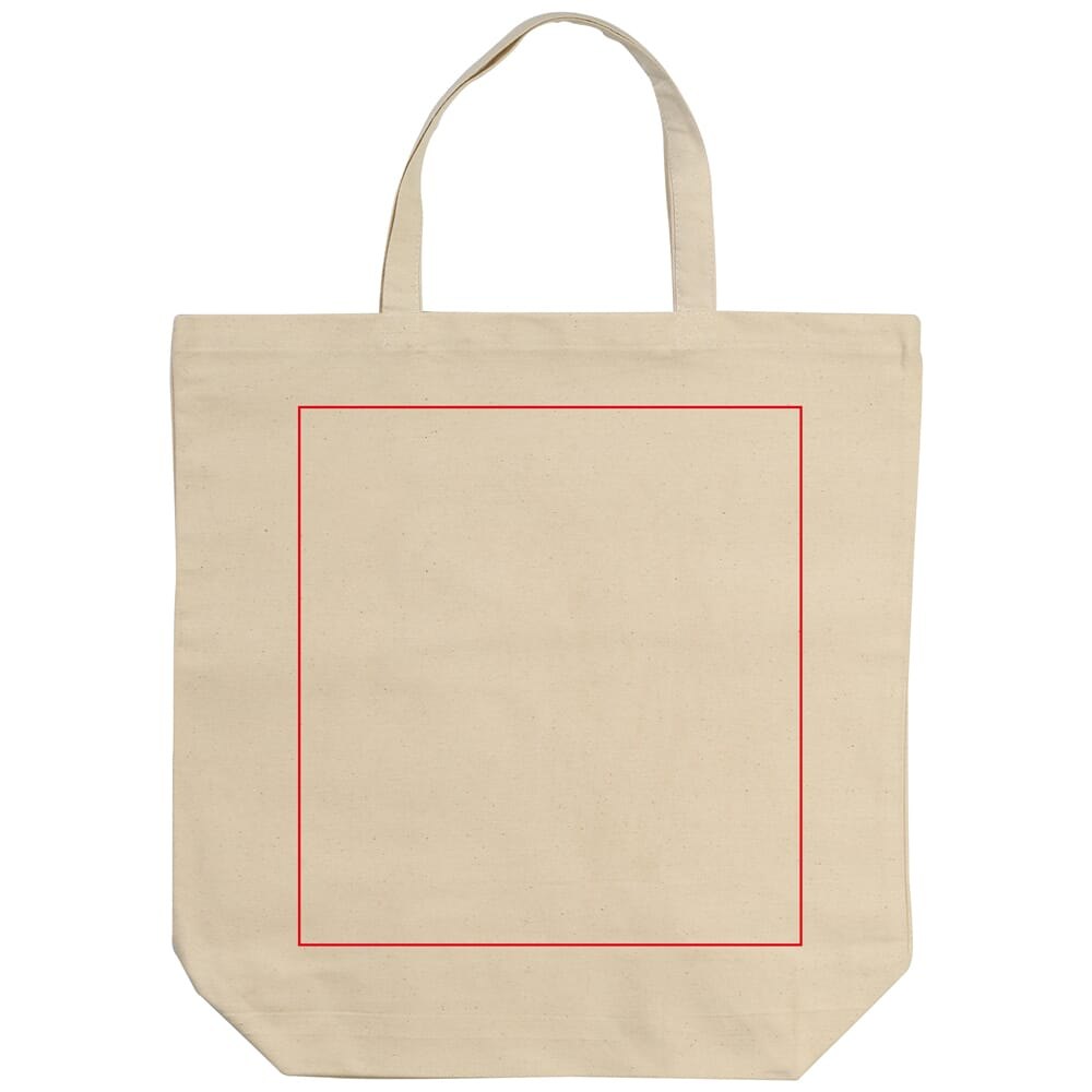 Draagtas canvas 250g/m² 41x12x43cm — drukvlak midden groot
