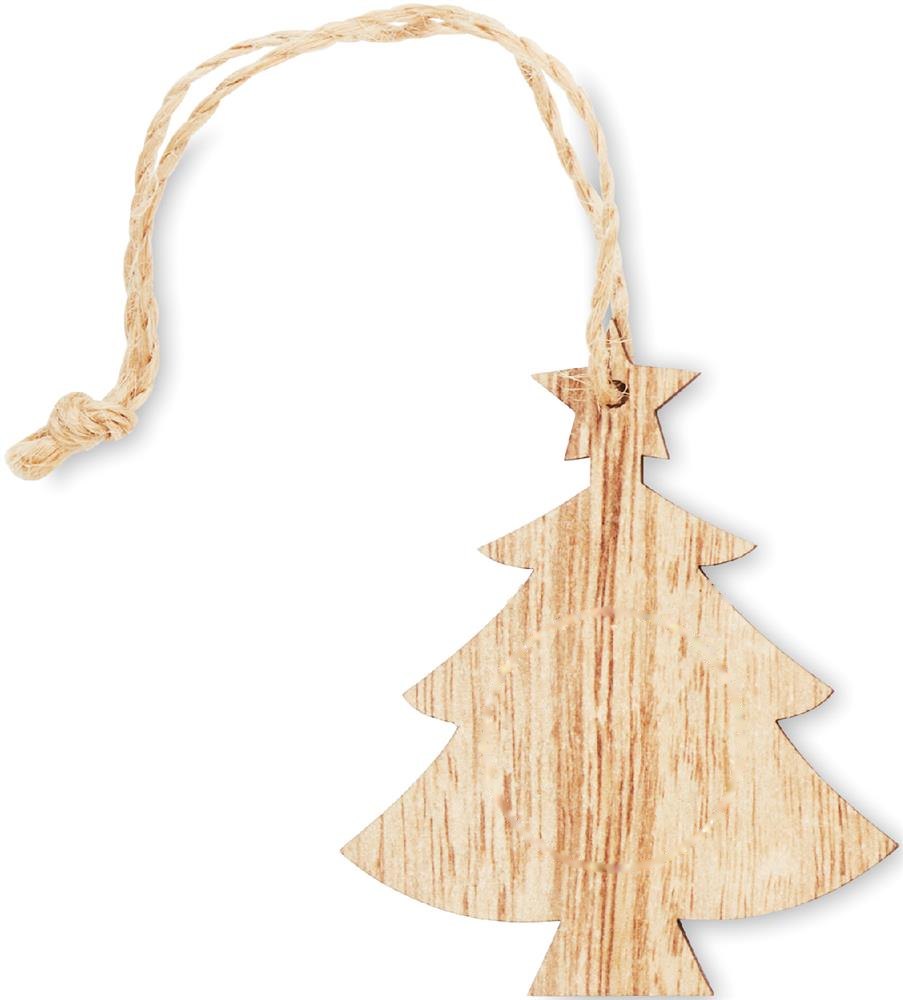 CHRISET - Houten kerstversiering set — drukvlak tree