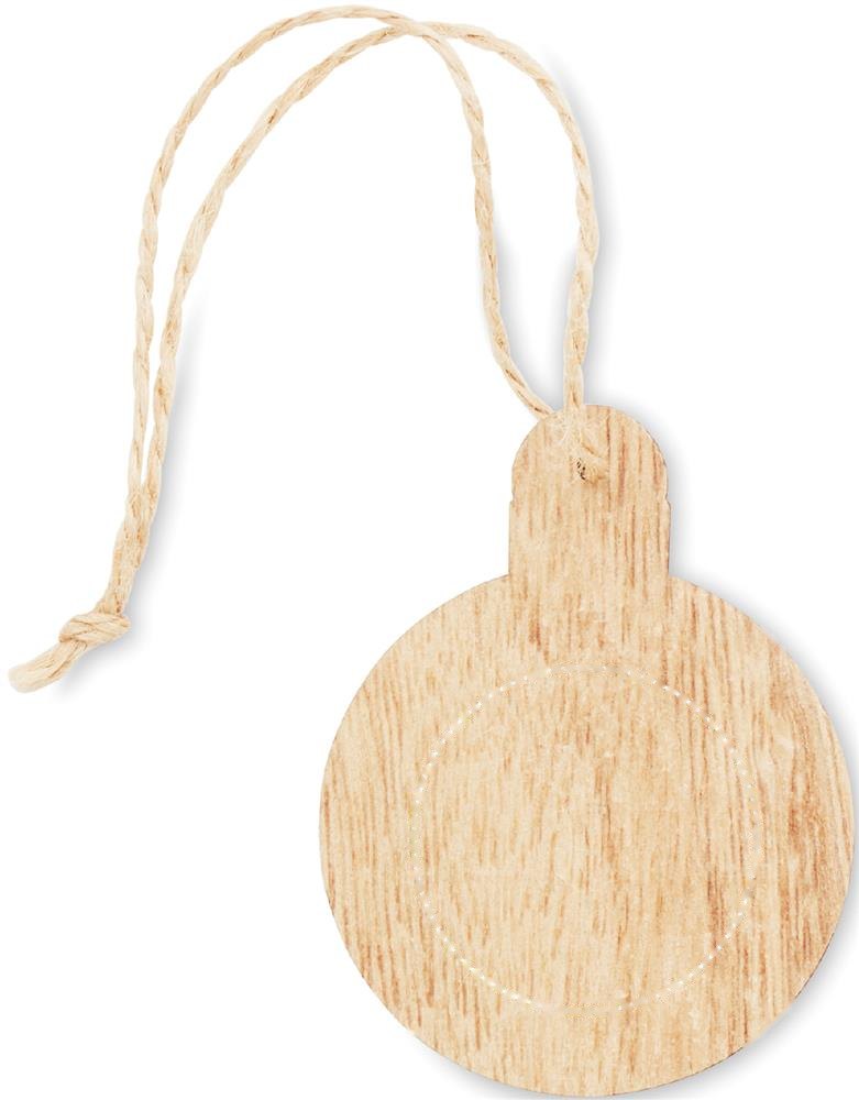 CHRISET - Houten kerstversiering set — drukvlak ball