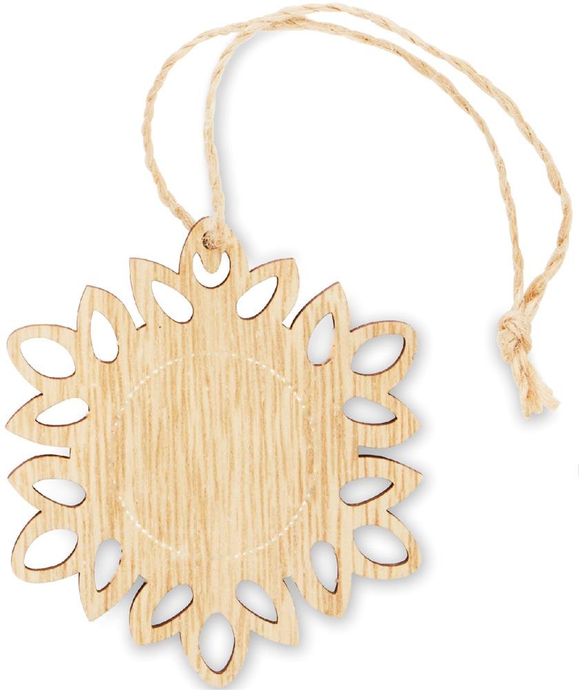 CHRISET - Houten kerstversiering set — drukvlak snowflake