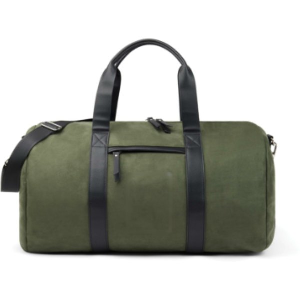 VINGA Marlow RCS recycled polyester weekendtas — drukvlak artikel voorzijde onder